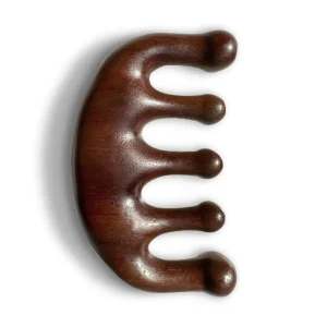 Wide Tooth Wooden Scalp Massager