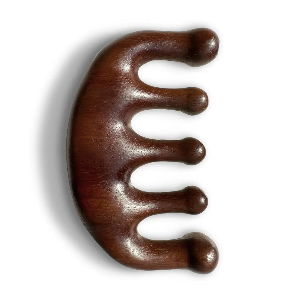 Wide Tooth Wooden Scalp Massager - Image 1