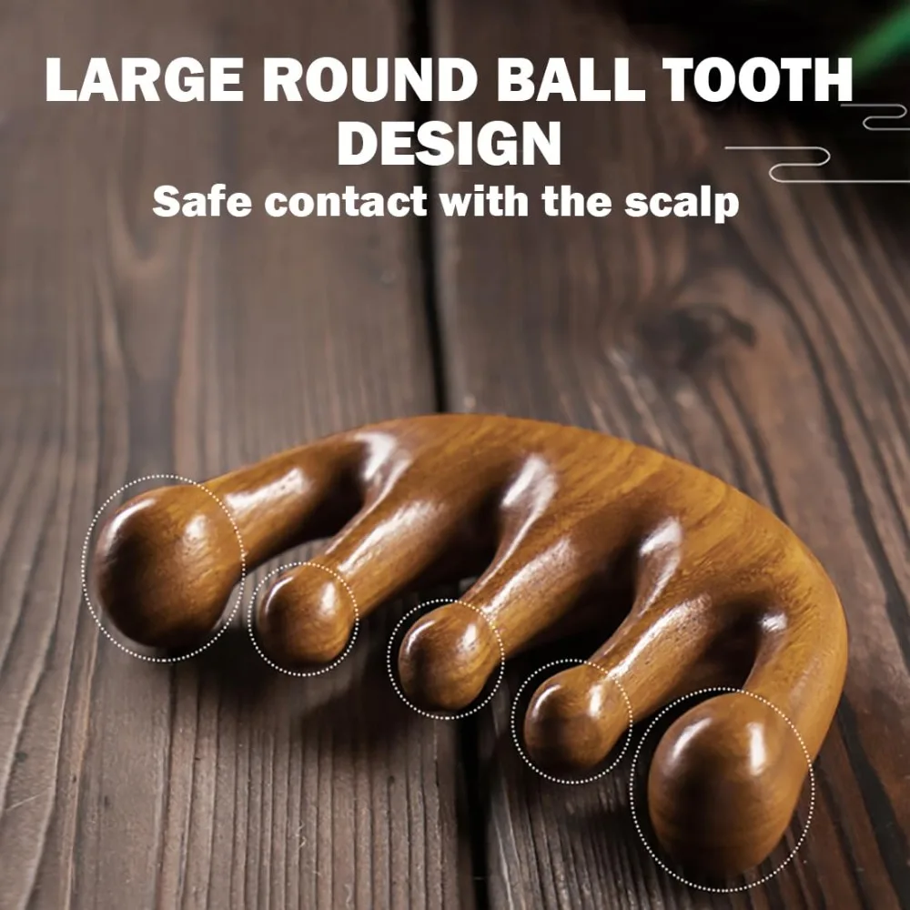 Wide Tooth Wooden Scalp Massager - Image 5