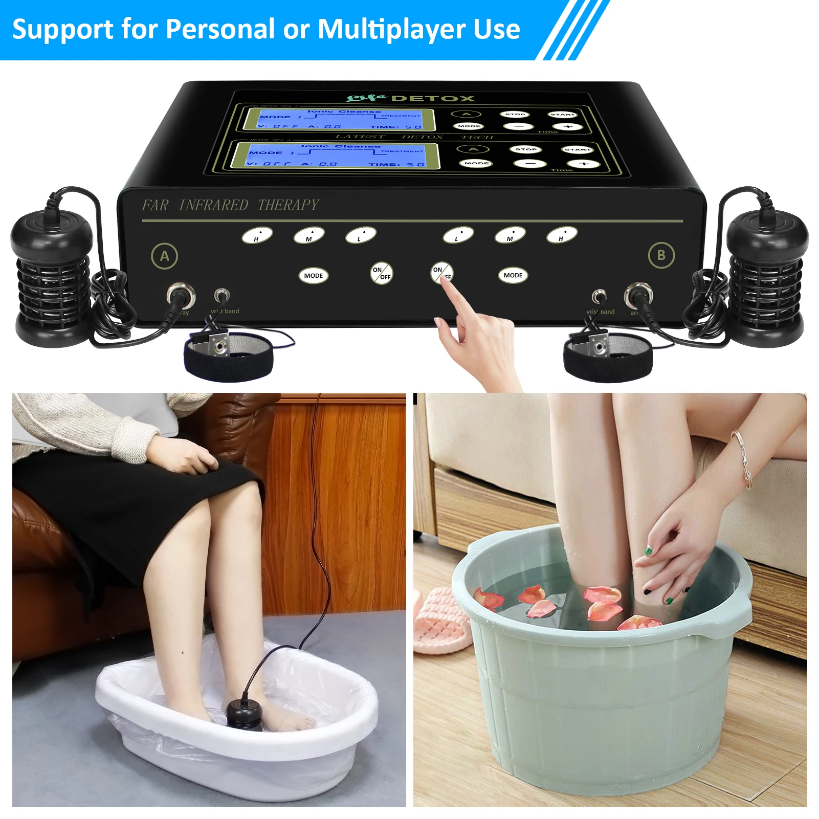 Salon Detox Spa Device Dual Ionic Foot Bath - Image 7