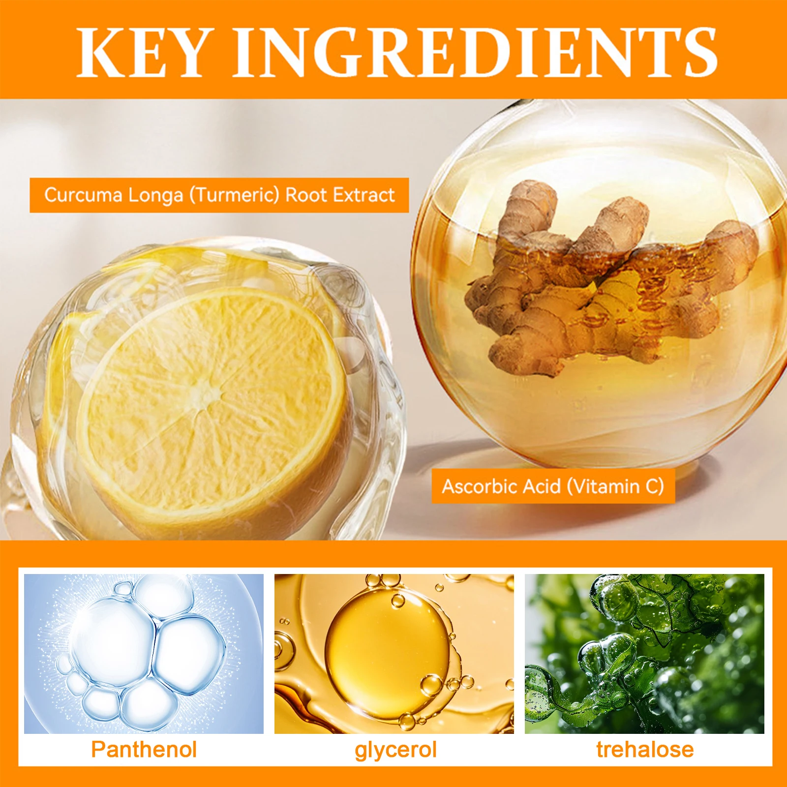 Amococo 2 Pcs Turmeric Vitamin C Body Scrub Shower Gel 500ml - Image 7