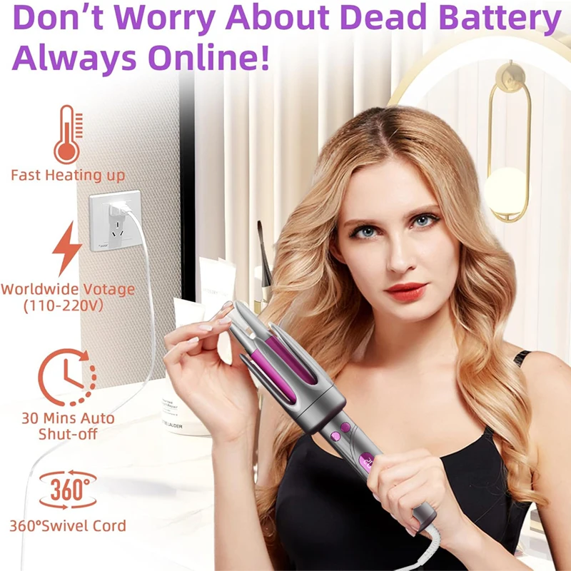 32mm Automatic Rotating Curling Iron - Image 5