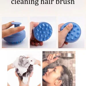 Silicone Bristles Scalp Massager Brush - Thumbnail Image 8