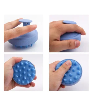 Silicone Bristles Scalp Massager Brush - Thumbnail Image 4