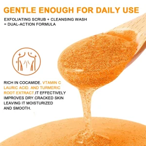 Amococo 2 Pcs Turmeric Vitamin C Body Scrub Shower Gel 500ml - Thumbnail Image 5