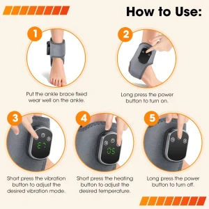 Red Light Cordless Heated Ankle Massager - Thumbnail Image 8