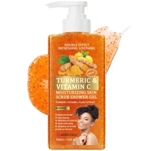 Amococo 2 Pcs Turmeric Vitamin C Body Scrub Shower Gel 500ml - Thumbnail Image 3