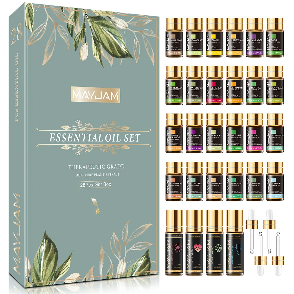 MAYJAM 28pcs Pure Natural Essential Oils Gift Set - Image 1