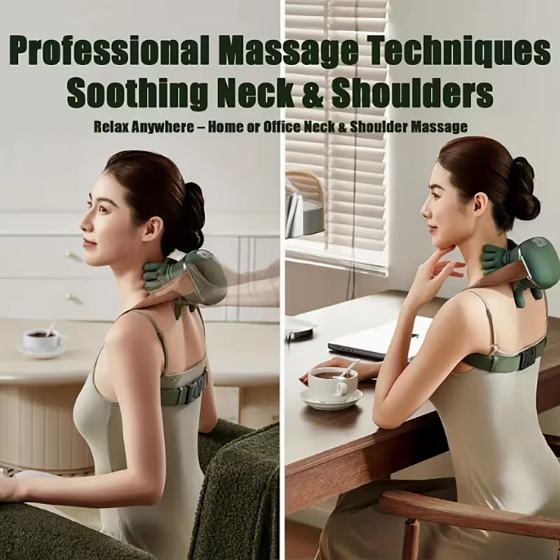 Wireless Bionic Heated Electric Neck and Shoulder Massager - Image 2